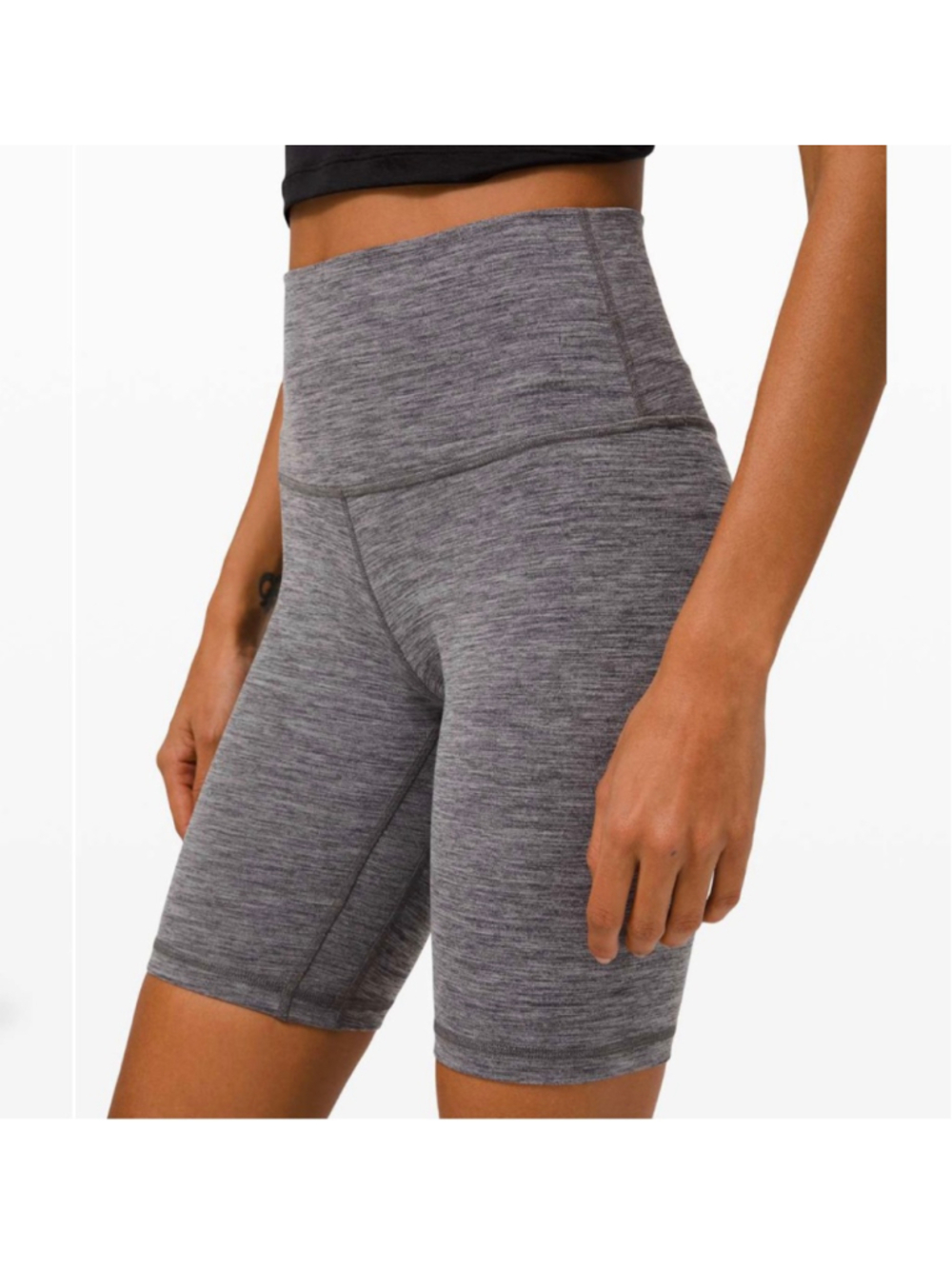 Lululemon Align Short 8” “Heathered Black” Grey Size 8